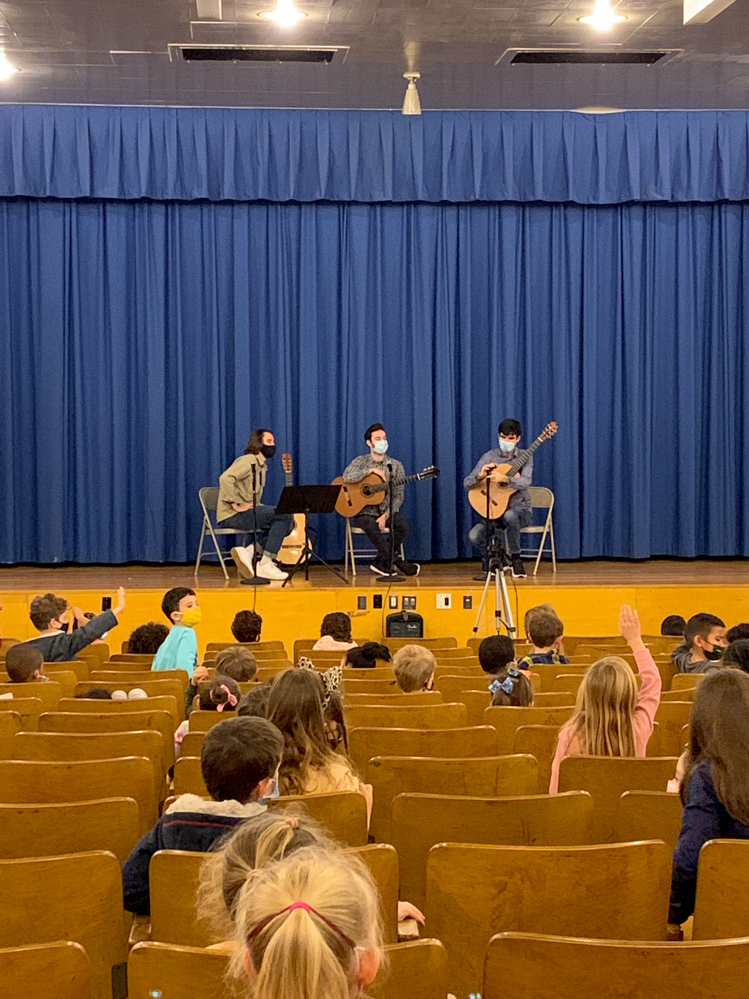 A performance with an audience of children