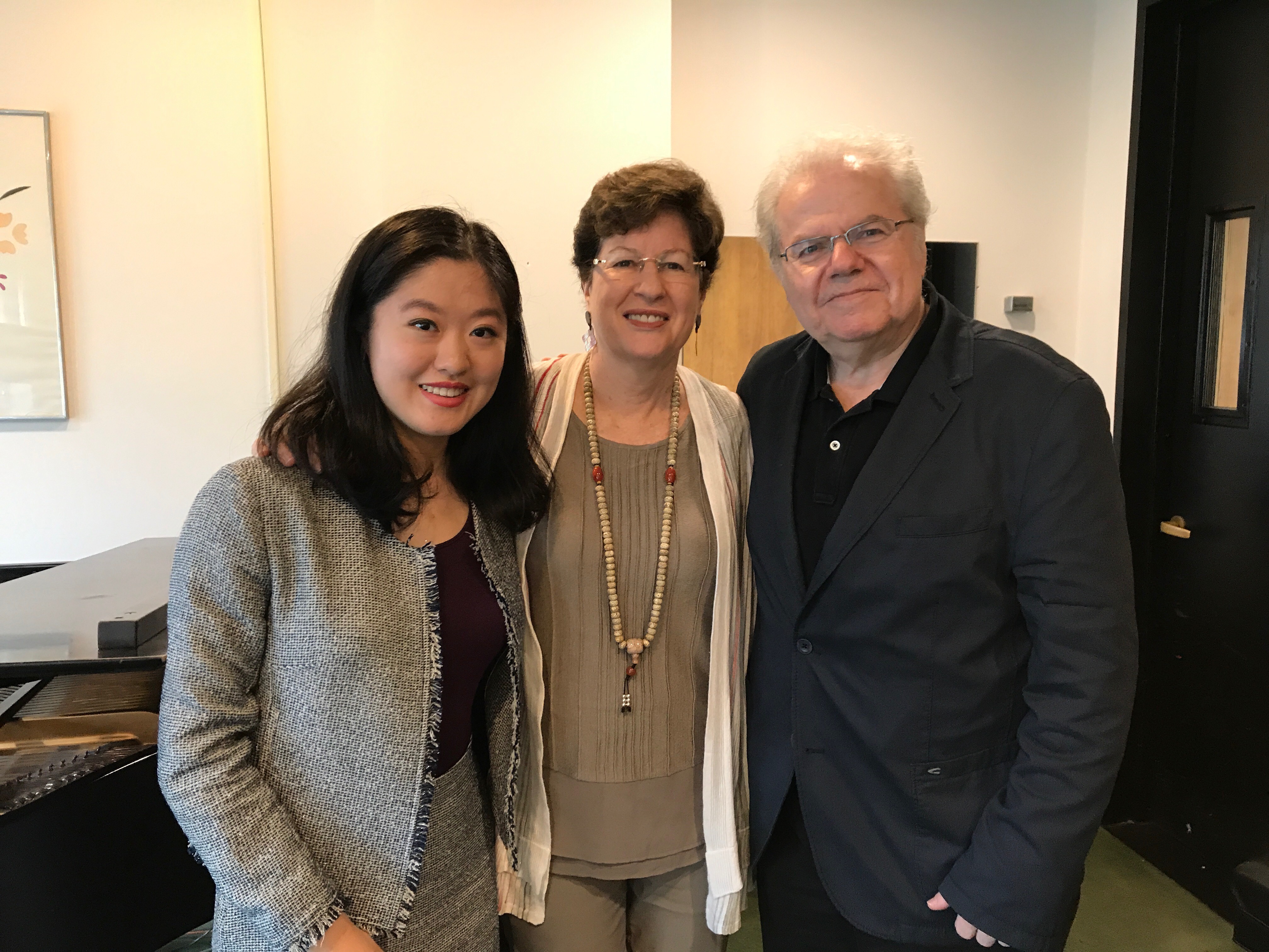 Angie Zhang, Veda Kaplinsky, and Emanuel Ax