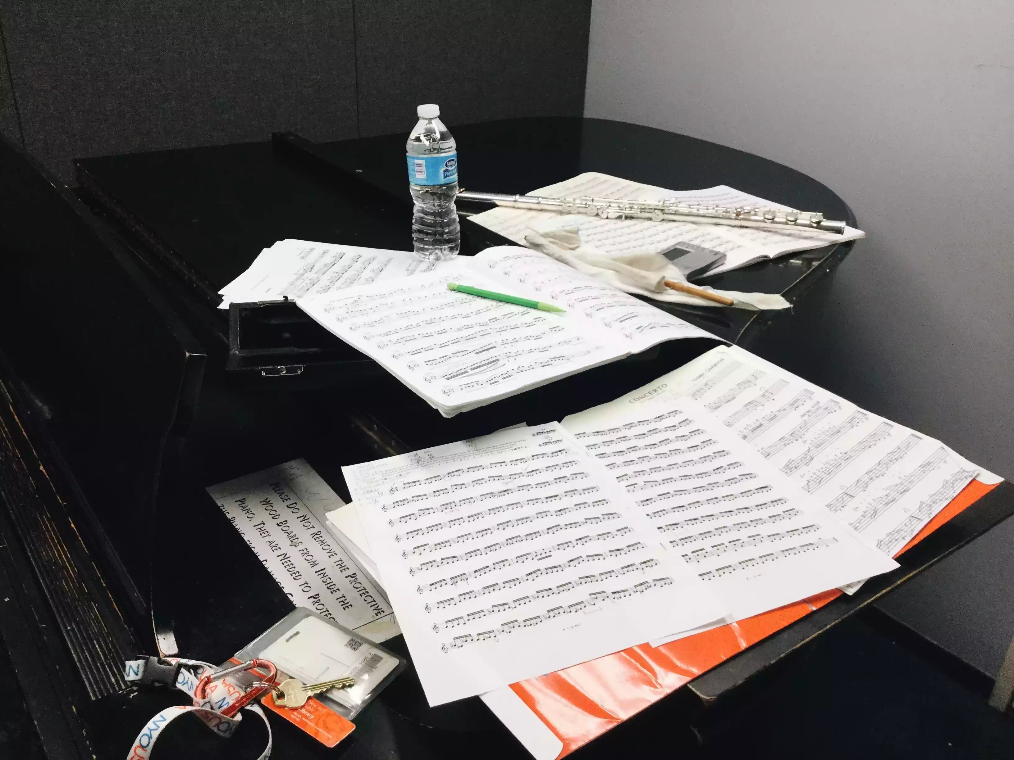 Sheet music on a table