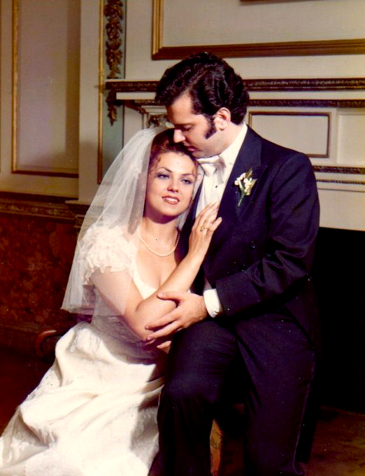 Gary De Sesa and his wife in a wedding album photo