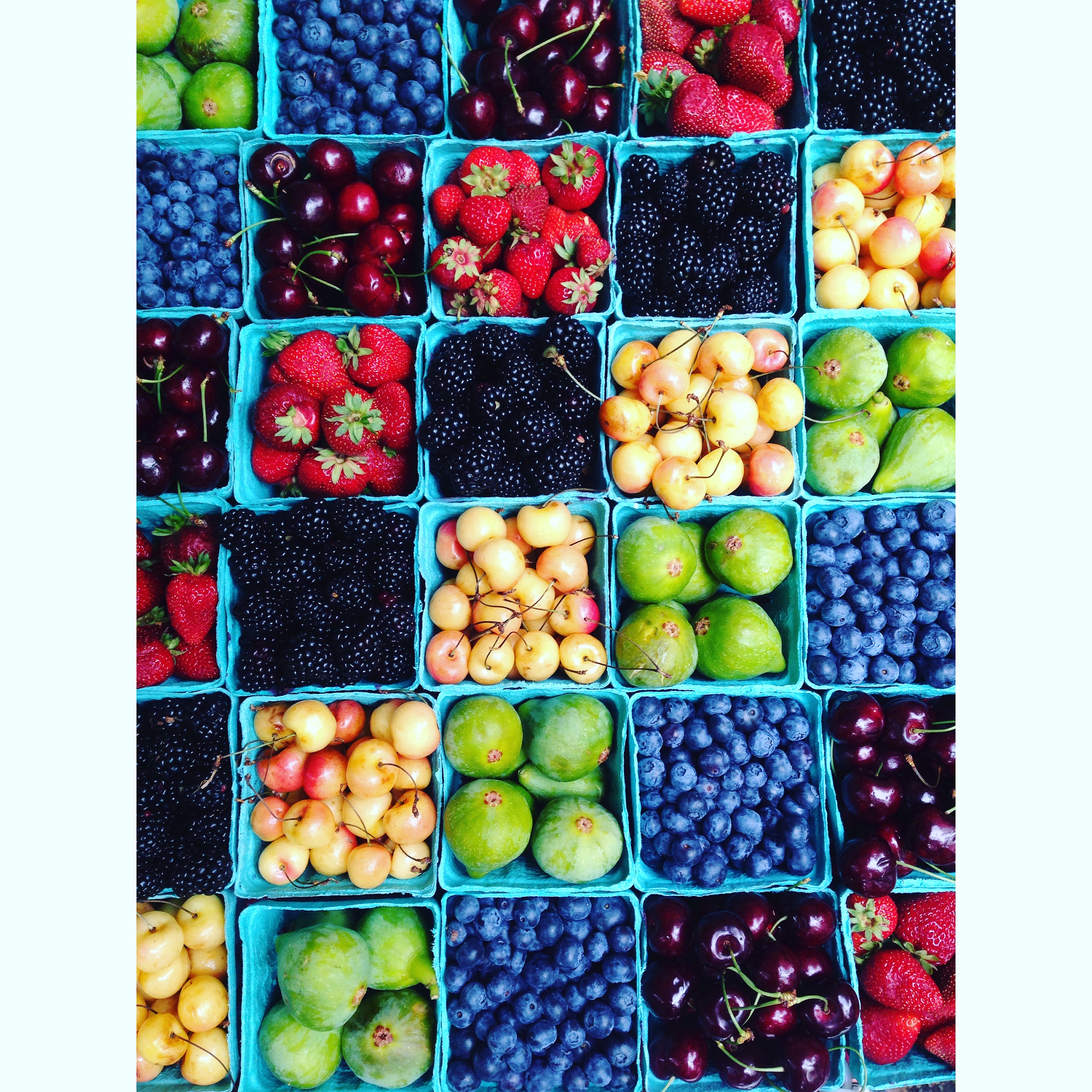 Baskets full of fruit