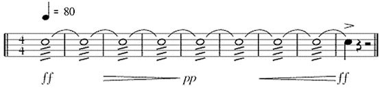 Snare Long Roll ♩= 80.