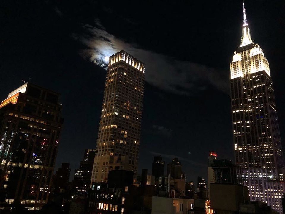 The skyline at night