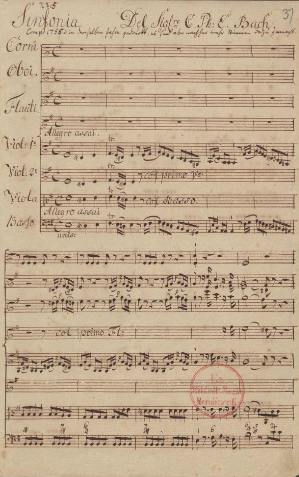 Screenshot of an archival piece of sheet music