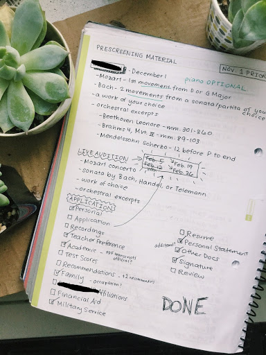 A to-do list in a notebook