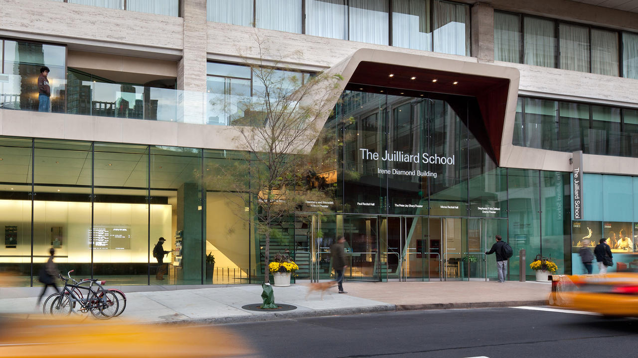 The front of the Juilliard building