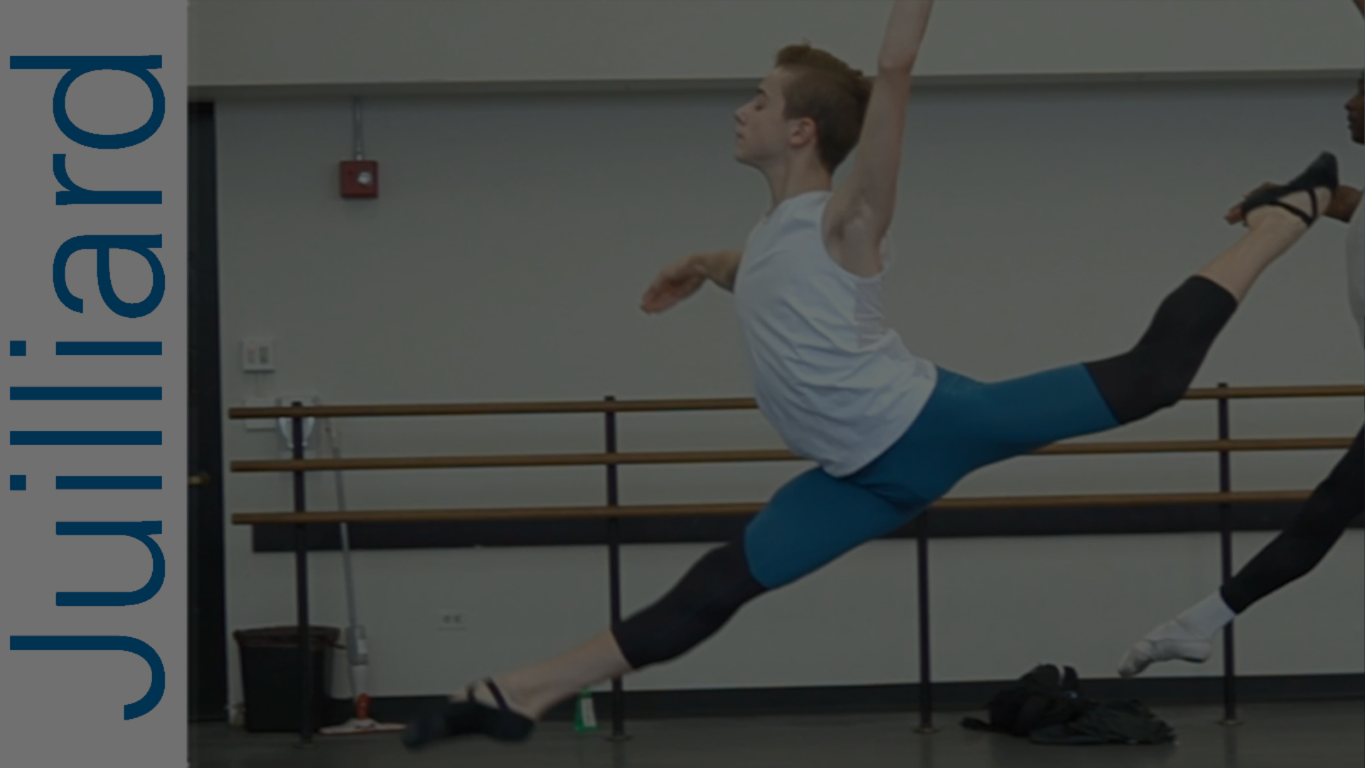 Teen boy dancing in the studio