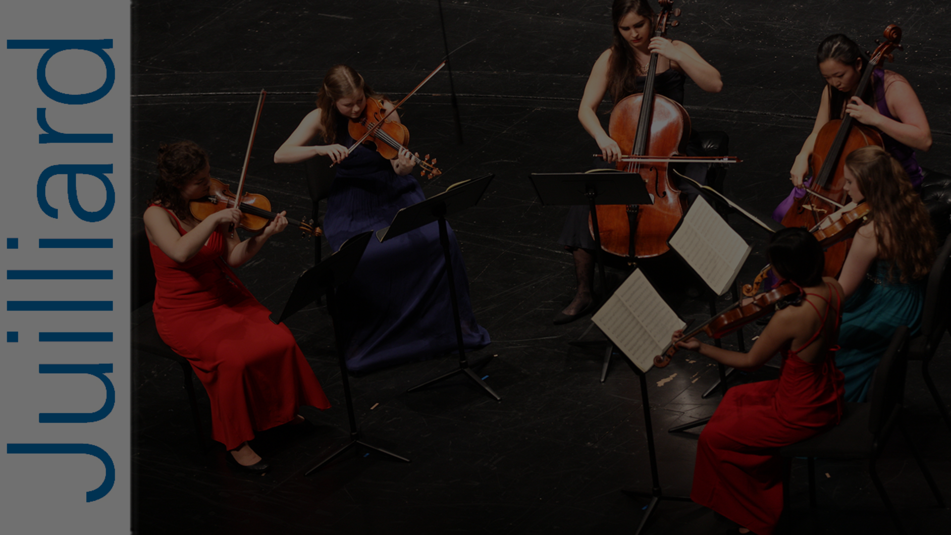 string quartet playing on stage
