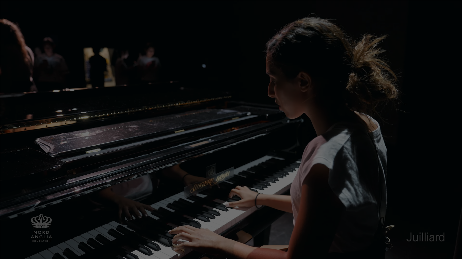 student playing piano