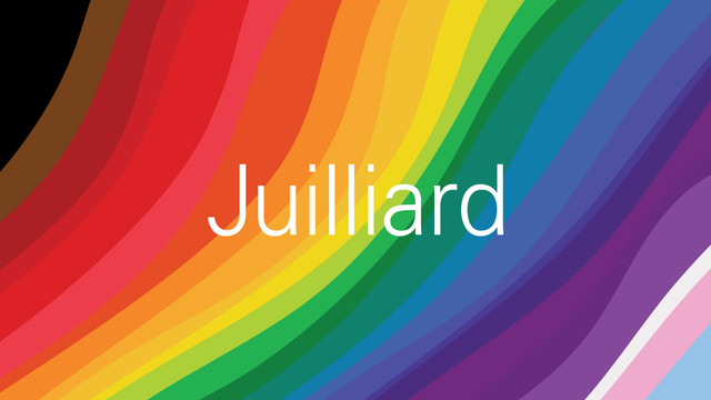 Juilliard rainbow pride graphic