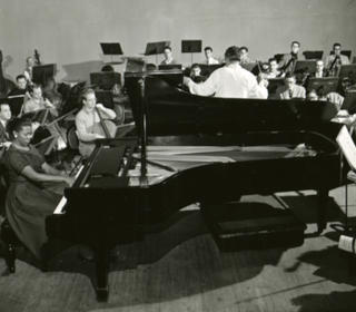 Armenta Adams Hummings rehearsing Schumann's Concerto in A Minor with the Juilliard Orchestra