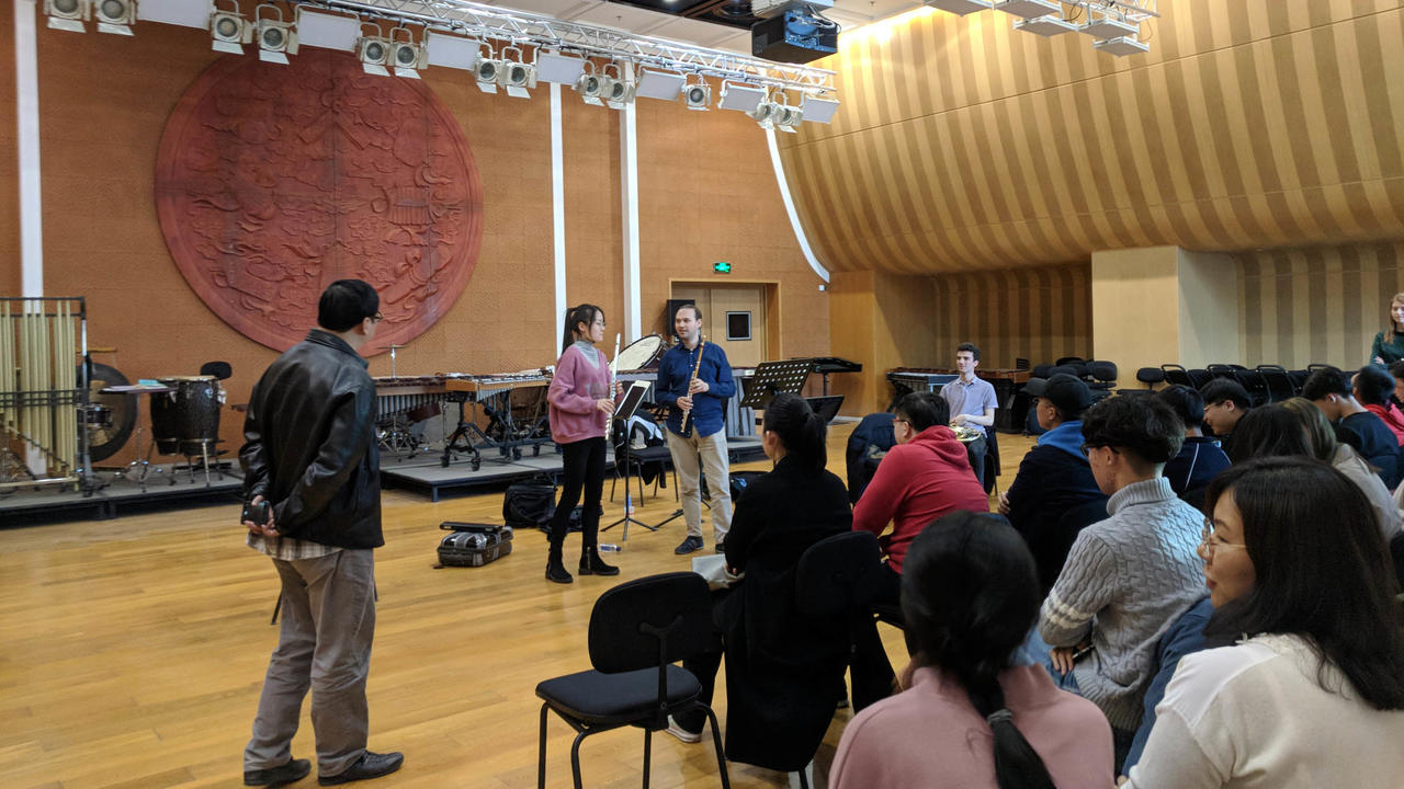 Giorgio teaching a master class at the China Conservatory of Music