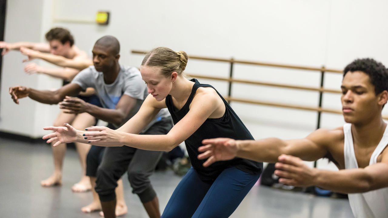 Second-year dancers, unidentified, in Jamar Roberts’ 'The Great Wilderness'