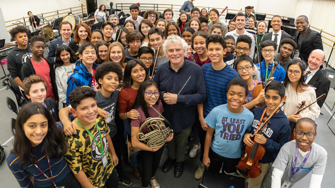 Simon Rattle with MAP students