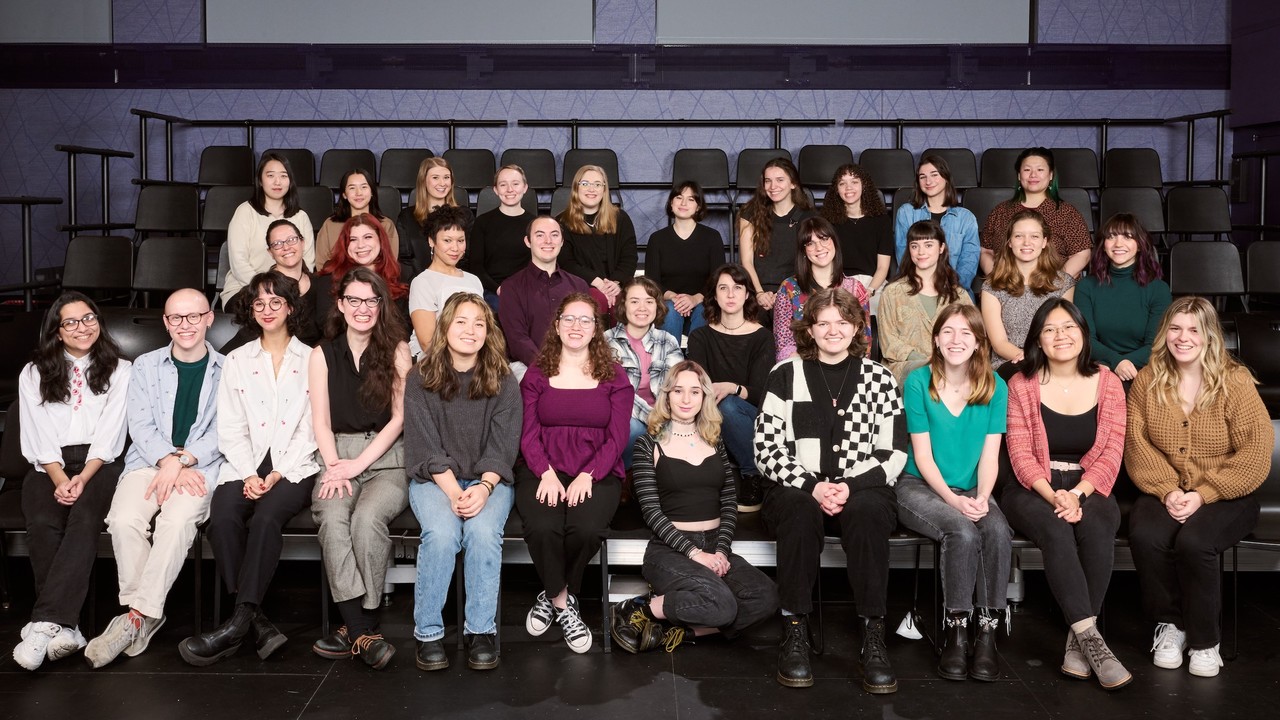 Group photo of the most recent cohort of Juilliard apprentices