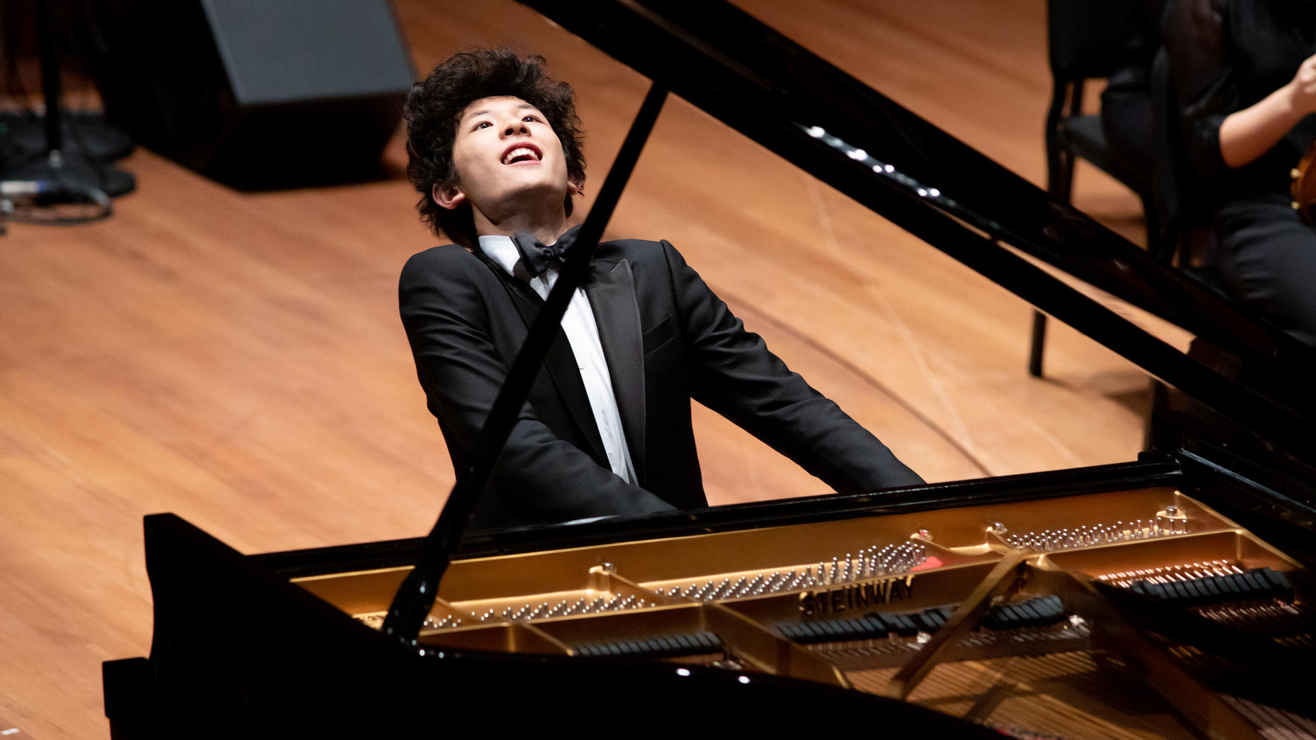 Pre-College pianist Tony Yun performing at the 2019 Fall Benefit concert