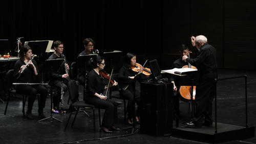 Conductor Joel Sachs and the New Juilliard Ensemble