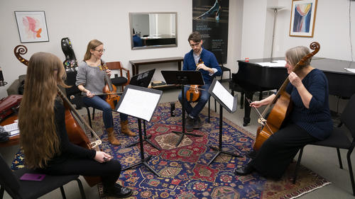 Historical Performance Gamba Consort with Sarah Cunningham in 500E on December 7, 2018.