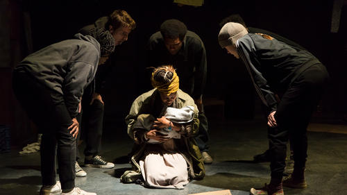 Third Year (Group 50) drama students perform Suzan-Lori Parks's "In the Blood", directed by Shaun Patrick Tubbs in the in the Harold and Mimi Steinberg Drama Studio on October 14, 2019.