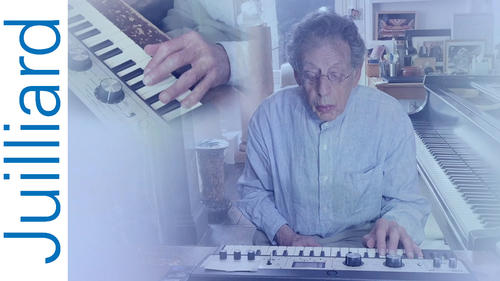 Philip Glass on keyboard