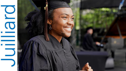graduating student with cap and gown