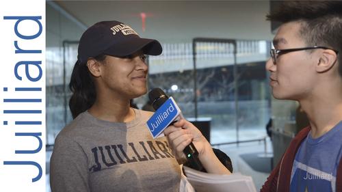 Video feature about Juilliard Spirit Day featuring students answering fun questions